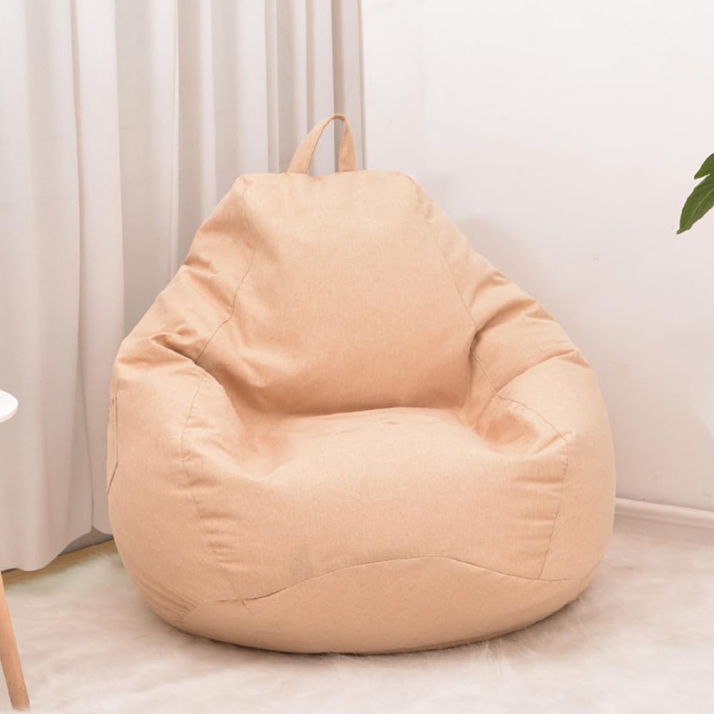 FANSU Pouf Poire Coton Lin Pouf Couleur Unie sans Remplissage, Sac