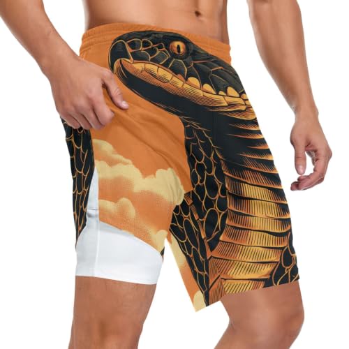 Short de sport homme avec doublure anti frottement d'été