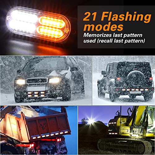 Leelosp 12 Pcs LED Strobe Lights