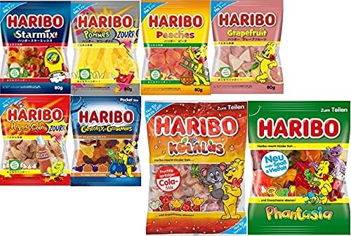 Amazon Haribo ハリボーグミ 人気お好み8点 80ｇ 6 0g 175g セット 21発売 ハリボー グミ 通販