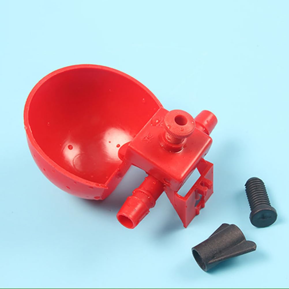 VANZACK Lot de 40 mangeoires pour volaille - Système d'arrosage pour caille - Tasses à eau - Abreuvoir pour pigeons - Pour volaille - Abreuvoir d'oiseaux - Rouge