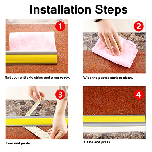 Protector de borde escalera de alta resistencia para escalones de madera 7
