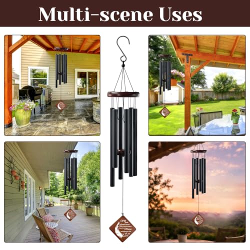 Image of Memorial Wind Chimes for Loss of Loved One - 36 inch Sympathy Windchimes in Memory of Loved one - Remembrance Bereavement Gift for Garden, Patio Decoration