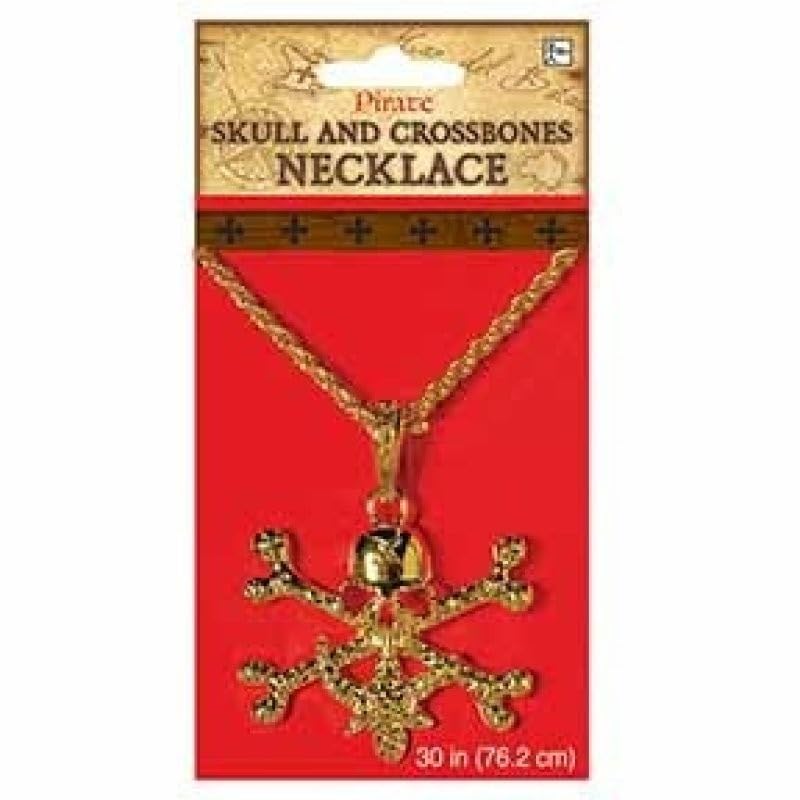 amscan 840858-55 - Collana con teschio e ossa incrociate, 1 pezzo