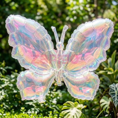 Image of Balloonistics Large Iridescent Crystal Butterfly Balloon Pack Of 1