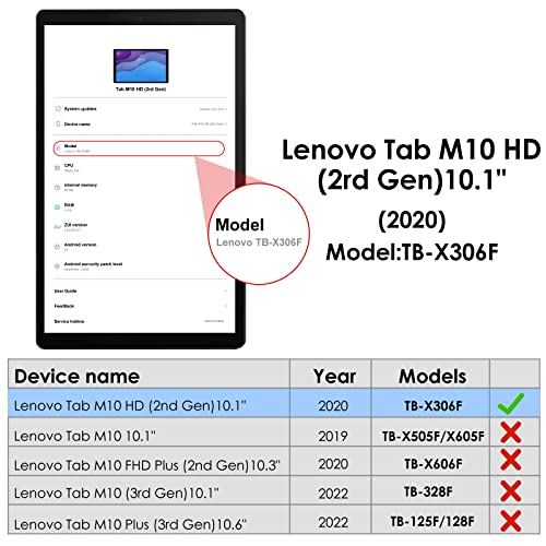 Custodia Magnetica Tablet Custodia Lenovo Tab M10 HD 2nd Gen - Cover PU Con Stand Magnetica