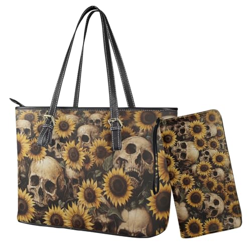 Sannovo Sunflower Skull Purse Set