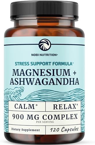 Magnesium Ashwagandha | Calming Magnesium Supplement for Adults |...