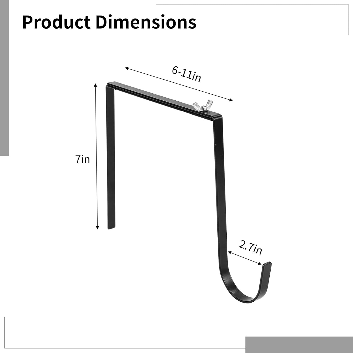 8-Pack Adjustable Memorial Wreath Holder Hooks, Rustproof Steel, Fits Headstones 6-11 Inches, Easy No-Tool Setup