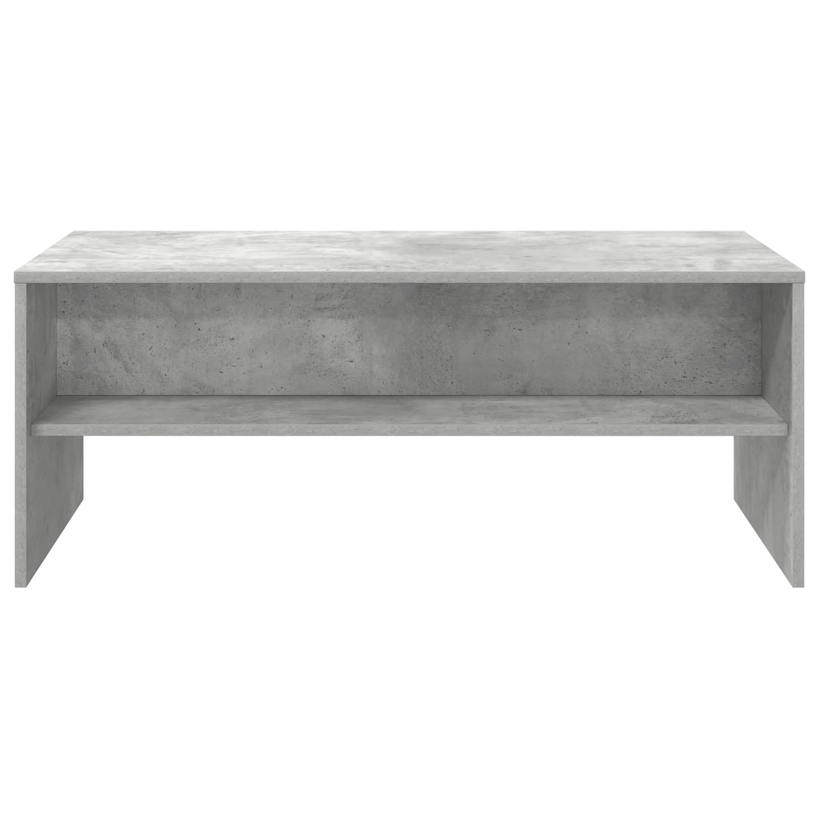 Stolik kawowy betonowy, szary, 100 x 50 x 40 cm, materiał drewnopochodny z miejscem do przechowywania i regałem, nowoczesny stolik pomocniczy do salonu, salonu, biura, wysuwany, składany