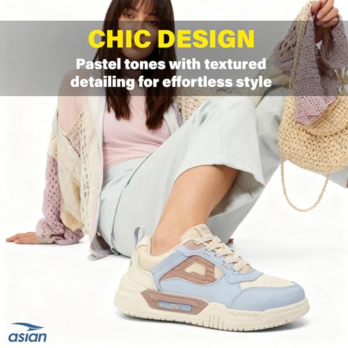 Image of ASIAN Stella-02 Women's Sneakers | Comfortable Walking, Running & Casual Shoes | Stylish Lightweight Design with Steady Grip