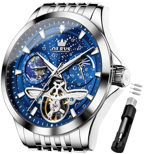 Image of OLEVS Watches for Men Automatic Self Winding Luxury Dress Big Face Wrist Watches