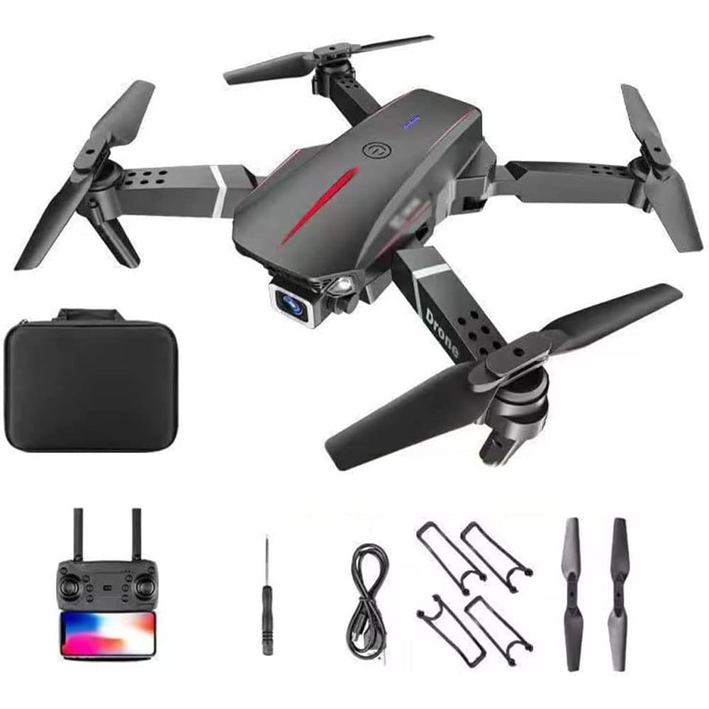 Składany dron FPV z podwójnym aparatem WiFi 8K HD dla początkujących i dzieci; RC Quadcopter 8000 metrów Odległość zdalnego sterowania, optyczne pozycjonowanie przepływu