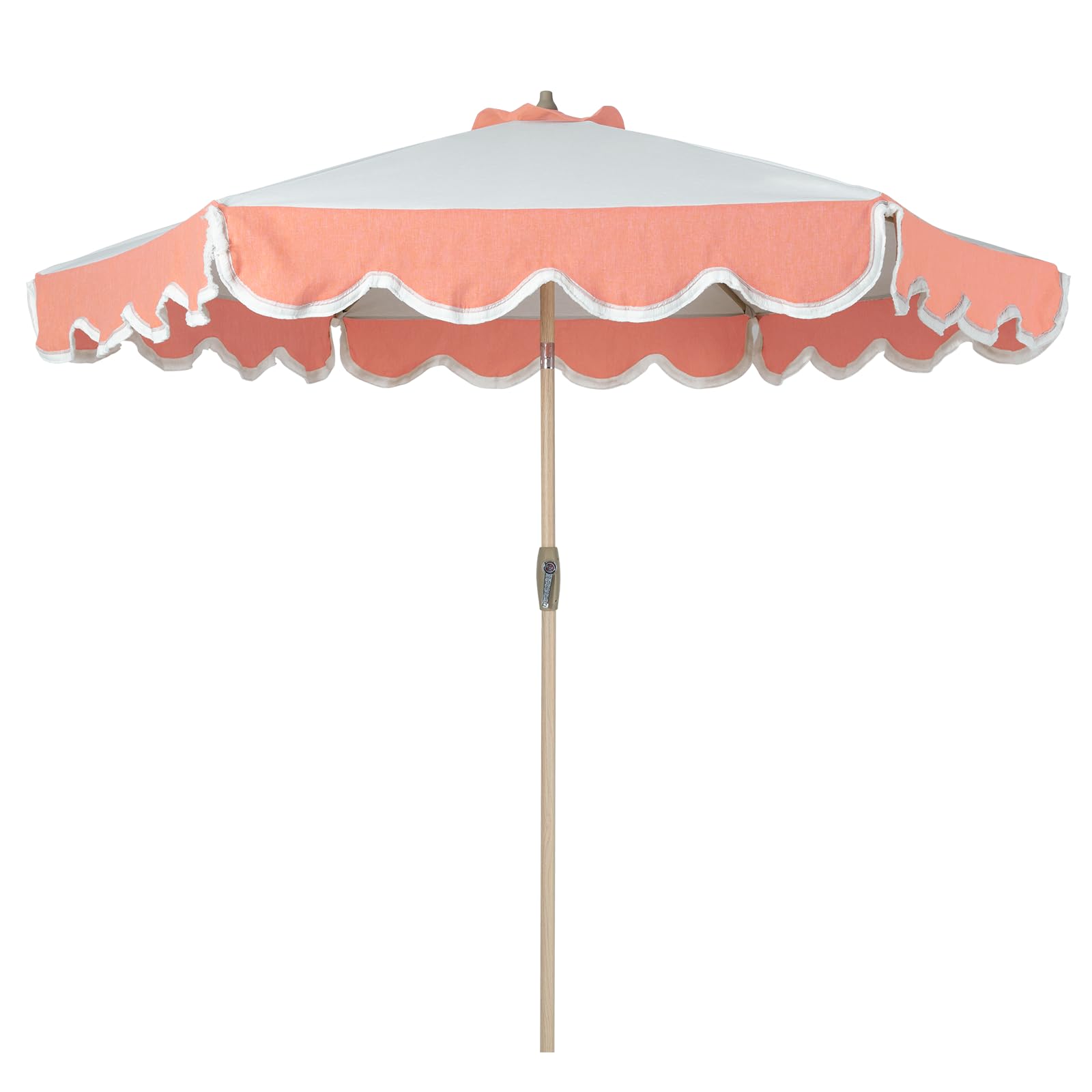 Tempera 9ft Scalloped Patio Umbrella with Fringe