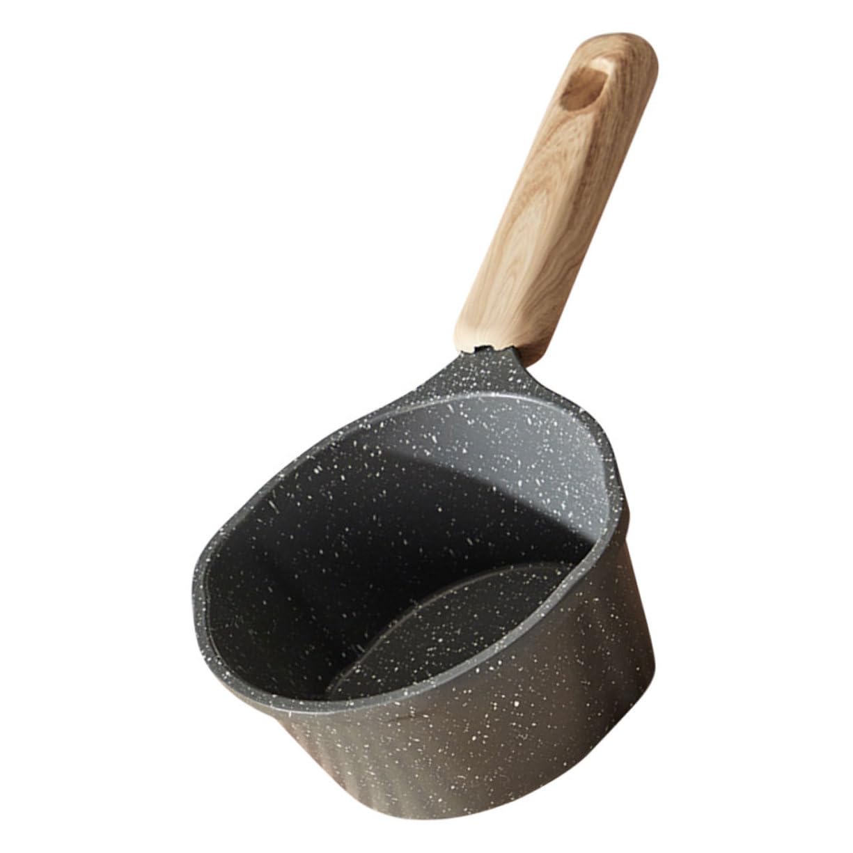 Zerodeko Milk Warmer Pot with Handle Compact Pouring Pot for Melting Butter Heating Oil Milk for Camping Small Spaces Easy to Clean