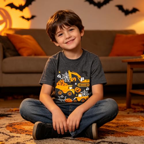 Funnycokid Toddler Boys Halloween Shirts Kids Tshirt Construction 4T 3T - image 6