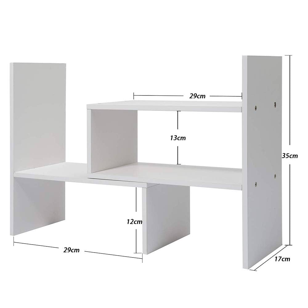 Amazon.co.jp: JFSTA 調節可能 保管 デスク上置き棚 伸縮型