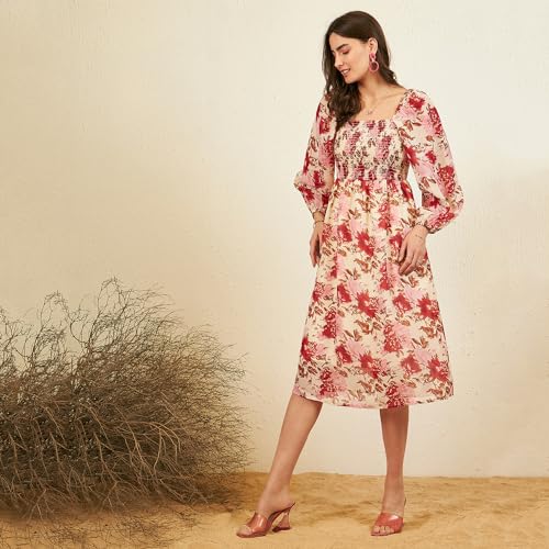 Image of Rare Women's Georgette A-Line Midi Dress