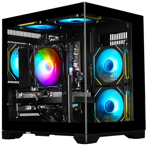 WIWB Gaming PC Ryzen 5 5500, GeForce RTX 3050 8GB, 16GB DDR4 3200MHz RAM, 512GB SSD, Prebuilt Desktop Computer for Gaming & Productivity