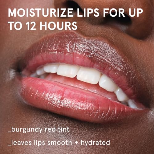 Image of Glossier Balm Dotcom Hydrating Tinted Lip Balm - Universal Salve, Up to 12Hr Moisture for Dry Lips, Cuticles & Skin - Lanolin, Beeswax & Castor Oil - Black Cherry, Burgundy Tint, 15ml