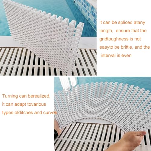 Grille de drainage blanche piscine pour éviter l'eau stagnante - 7