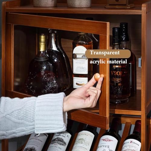 Soporte de madera para vino 28 botellas, piso miniatura 6