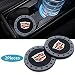 HEY KAULOR 2Pcs 3 inch Car Anti Slip Cup Vehicle Travel Auto Cup Holder Insert Coaster Mat for Cadillac Escalade, CTS,SRX, BLS, ATS,STS, XTS, SXT,etc All Models