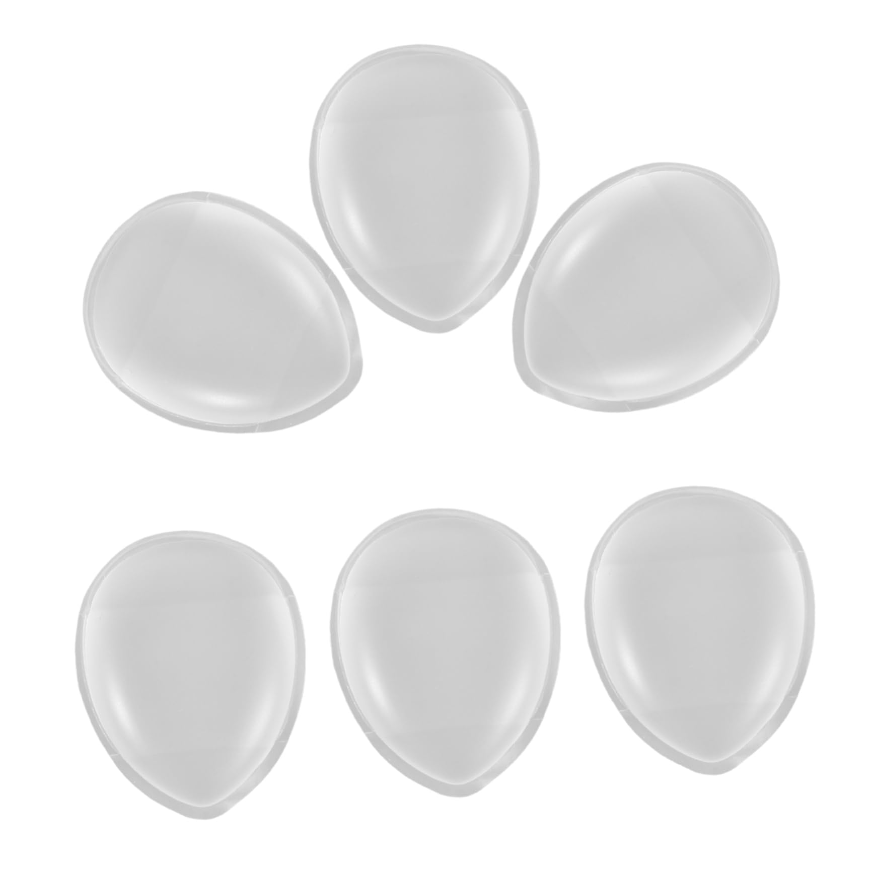 FRCOLOR Mini Finger Powder Puff Set 6pcs Soft Silicone Makeup Sponge Applicators Reusable Easy to Clean