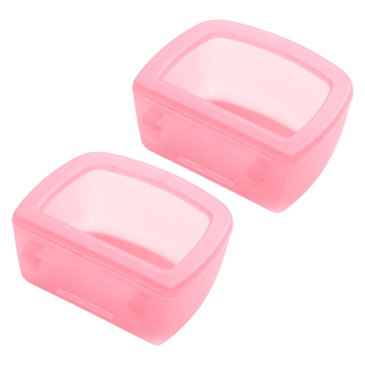 Durlo 2 Pieces Crate Dog Bowls for Wire Cages or Crates Non Spilling Multipurpose Water Feeder Dish Drink Water Bowl for Small Dogs, Pink