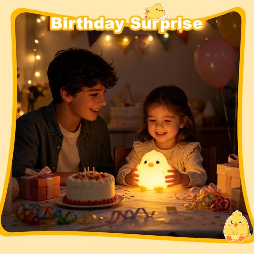 Image of OkiyiD Chick Silicone Night Light, Chicken Kid Nursery Night Lamp