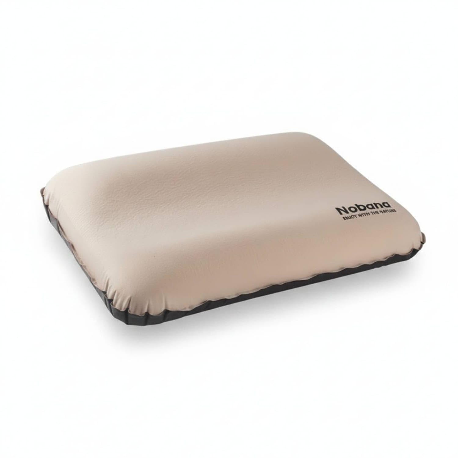 Built-in Valve Self-Inflating Pillow Soft Textile Camping Pillow Drawstring Bag Travel Cushion Compact for Outdoor, Tent, Khaki-image-15