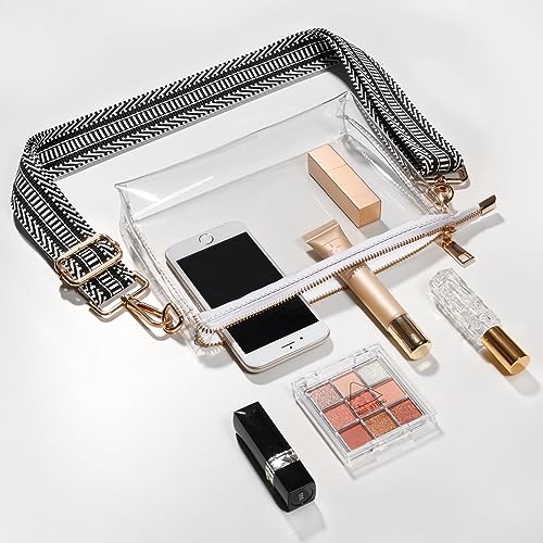 Image of Clear Purse for Women - Stadium Approved Crossbody Bag, Small Stadium Bag for Concerts & Sports Events
