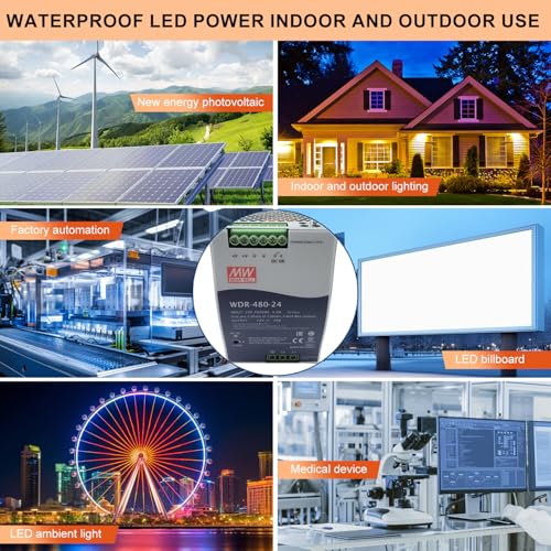 Fuente de Poder Din Rail 480W 24V 20A miniatura 5