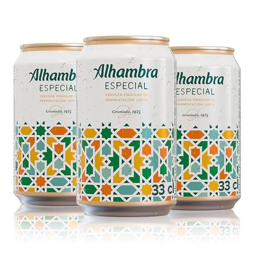 Miniatura 2 de Alhambra Especial, Cerveza Lager Fermentación Lenta, Pack 12 Latas x 33cl