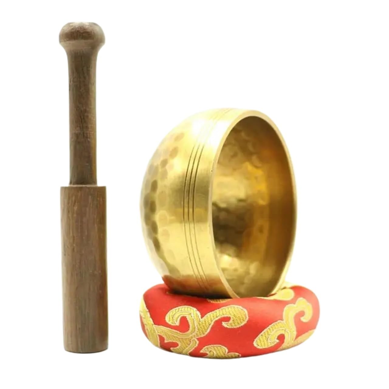 Set di campane tibetane Ciotola tibetana for meditazione, ciotola fatta a mano, musica, yoga, terapia del suono in rame