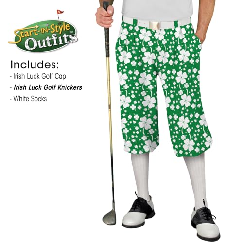 Golf Knickers Homeland Start-in-Style Traditional (Plus Fours) Outfit for Men - Irish Luck - Size 34