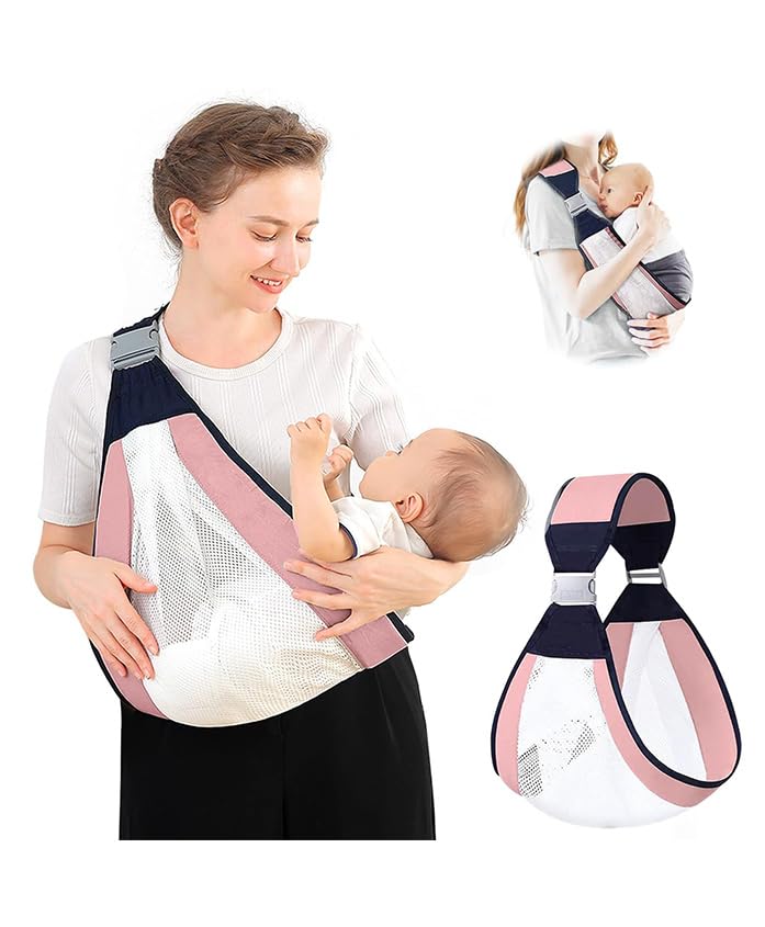 MUREN® Kids Baby Carrier Adjustable Sling Wrap for New born0-3 Years, Lightweight and Breathable Mesh Cloth, Size Upto 3 Years-Random Color