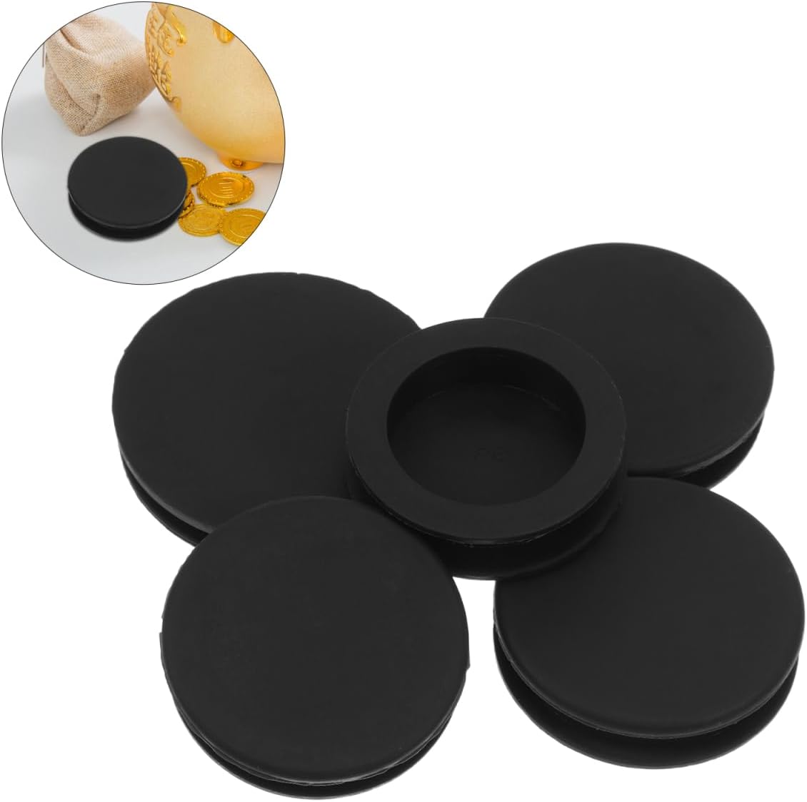 NUOBESTY 20Pcs Assorted Size Silicone Piggy Bank Stoppers Replacement Hole Seal Plugs for Coin Savings Jar Money Pot Bottom Closure Caps image 3