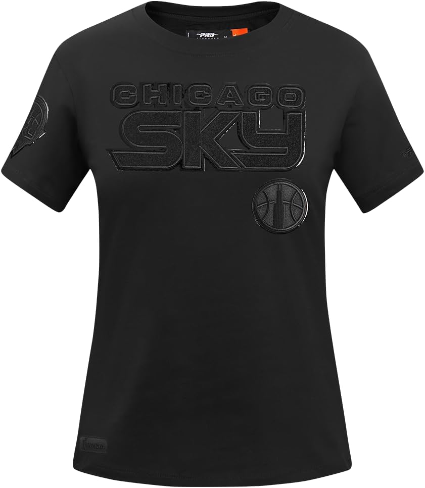 Womens WNBA Classic Triple Black Cotton Short Sleeve Slim Fit Tee