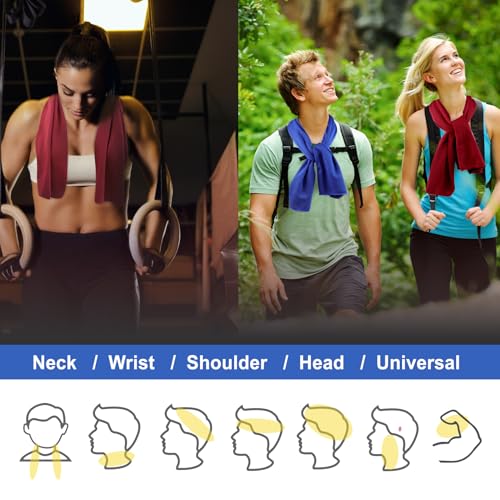 Pallesen Cooling Towel, Cooling Towels for Neck and Face, Cooling Towels for Hot Weather, Sports Cooling Towels, Cooling Towels for Yoga, Running & Gym, 10-Pack, 40" x 12", Random Color - image 2