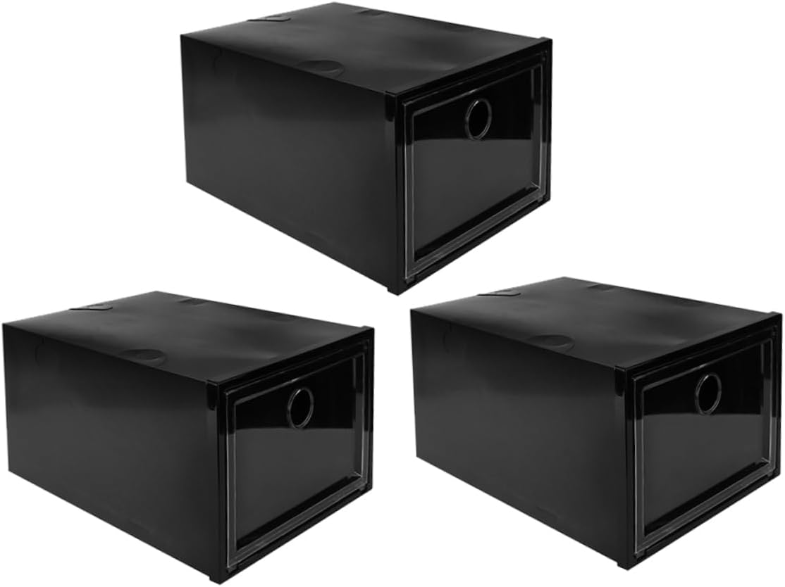 6Pcs Stackable Shoe Storage Boxes Magnetic Door PP Shoe Organizer for Home Use Dustproof and Resistant for Sneaker Display and Organization