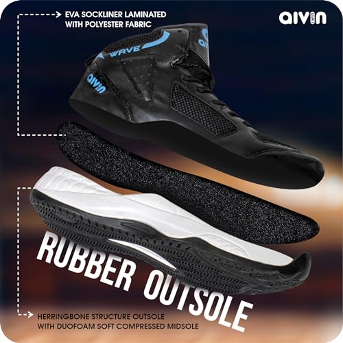 Image of Aivin Wave Men's Basketball Shoes I Superior Traction I Slip Resistant Rubber Outsole I EVA Insole for Plush Comfort I Padded Ankle Collar for Support