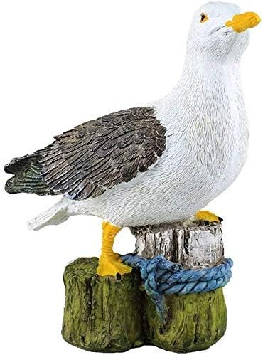 WSIMEI Resin Pier Statue Seagull, Garden Crafts Ornaments, Outdoor Sculpture Ornament