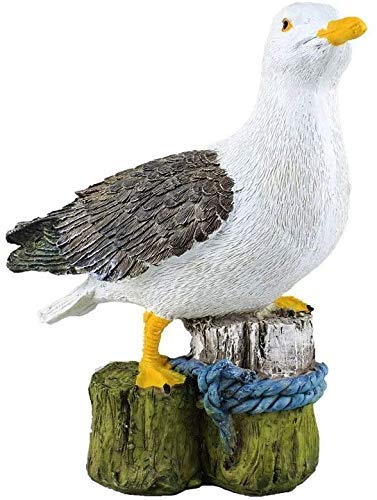 Wsimei Resin Pier Statue Seagull, Garden Crafts Ornaments, Outdoor Sculpture Ornament #TOP2