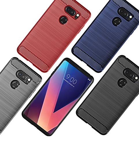 Egalo For Lg V35 Thinq Case Slim Thin,Lg V30 / Lg V30 Plus/Lg V30S Thinq/Lg V35 Case Silicone Soft Skin Flexible Tpu Anti-Scratches Protective Case Cover For Lg V35 (Black) #TOP6