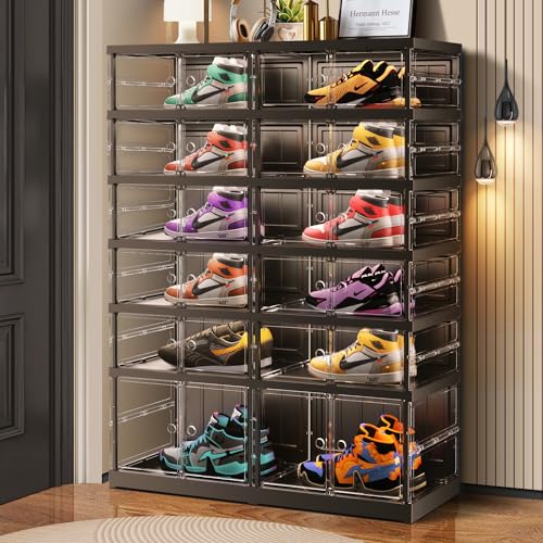 CIMLORD 6-Tier Foldable Shoe Rack with Lid