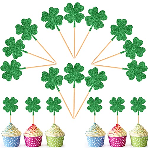 12Pcs St Patrick's Day Cupcake Toppers, Glitter...