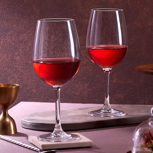 Image of Borosil 450ml x 2pc Opera Wine Glass Set | Wine Glasses for Red & White Wine, Cocktails & Mocktails | Elegant Glassware for Home, Parties & Gifting