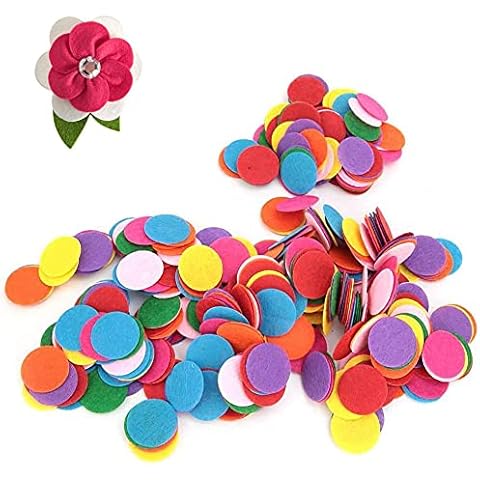 200 Pcs Felt Circle Multicolor Felt Pads Felt Circles Round 40mm Thickened Highly Absorbent for DIY Craft Decoration and Sewing Handcraft Wedding Table Sprinkles (Random Color) Cover