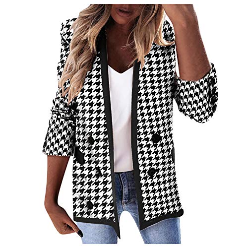 Blazers Women Plus Size Blazers Black White Check Button Velvet Blazer Blazer Blazers